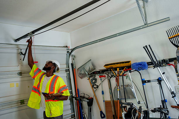 Professional Garage Door Panel Replacement technician working in Fullerton, PA